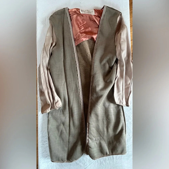 Vtg 80's Oleg Cassini FLEECE Lined Double Breasted TRENCH Over Coat RAIN Coat - Picture 8 of 8
